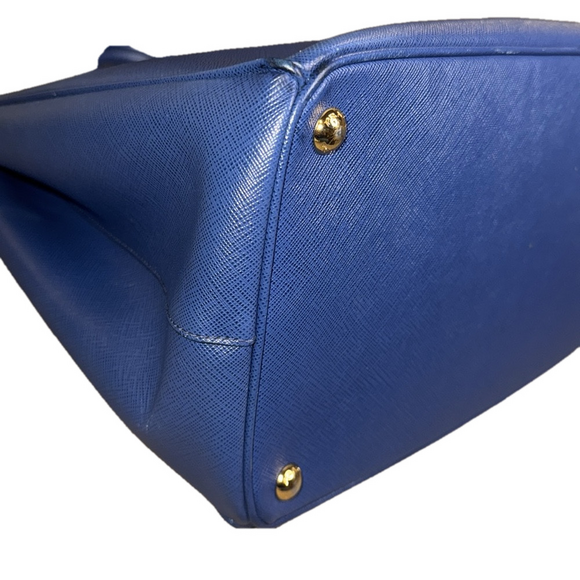 Prada Blue Saffiano Leather Lux Tote - Picture 6 of 10